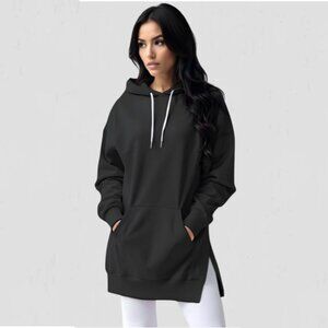 the WARMY Oversized Cozy Tunic Hoodie Dress, Black XXL NWT